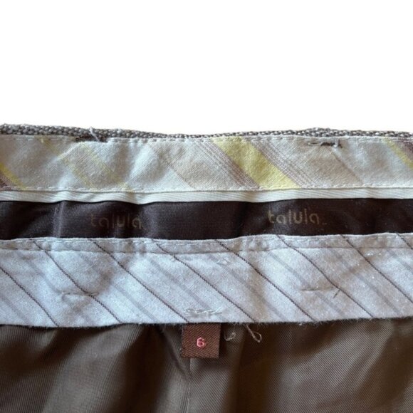 ARITZIA TALULA Vintage Inspired Tweed Wool Blend Cropped Pants EUC - Picture 3 of 5